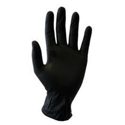 GLOVES, NITRILE PF MEDIUM BLACK 100/BX